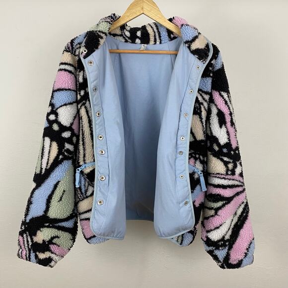 FP Movement - Free People Hit The Slopes Printed Fleece Jacket - Butterfly - M - Picture 5 of 12